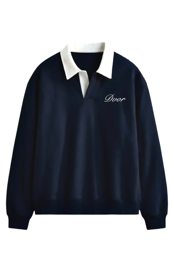 DVOR CLASSIC ELITE POLO SWEATSHIRT - NAVY BLUE